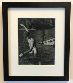Vintage Bruce Weber, Tom, Bear Pond, Adirondack Park 1988, framed gelatin silver print 