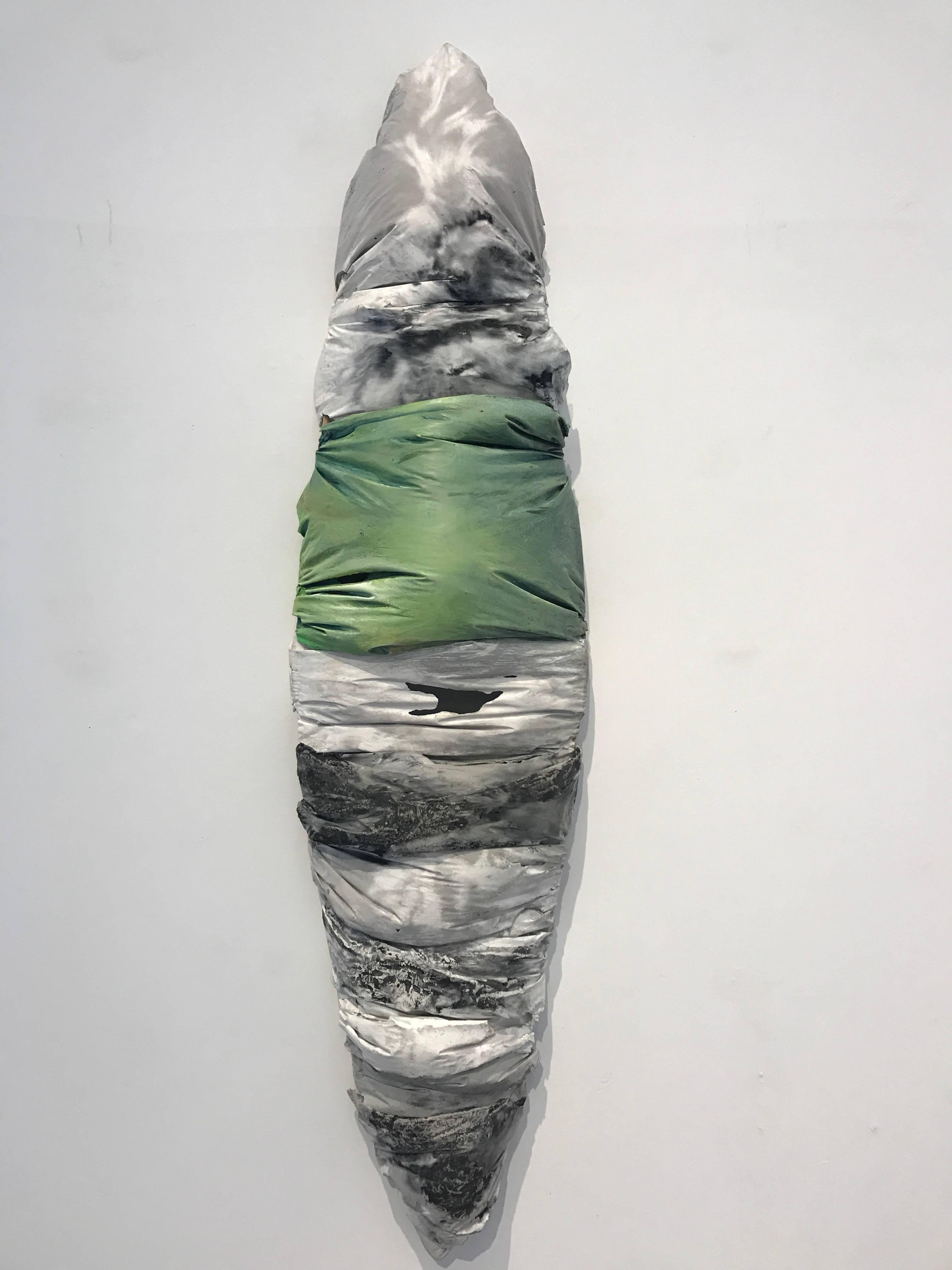Alison Jardine, UF 30 - Chrysalis, cement, paint and charcoal sculpture - Sculpture by Alison Jardine 