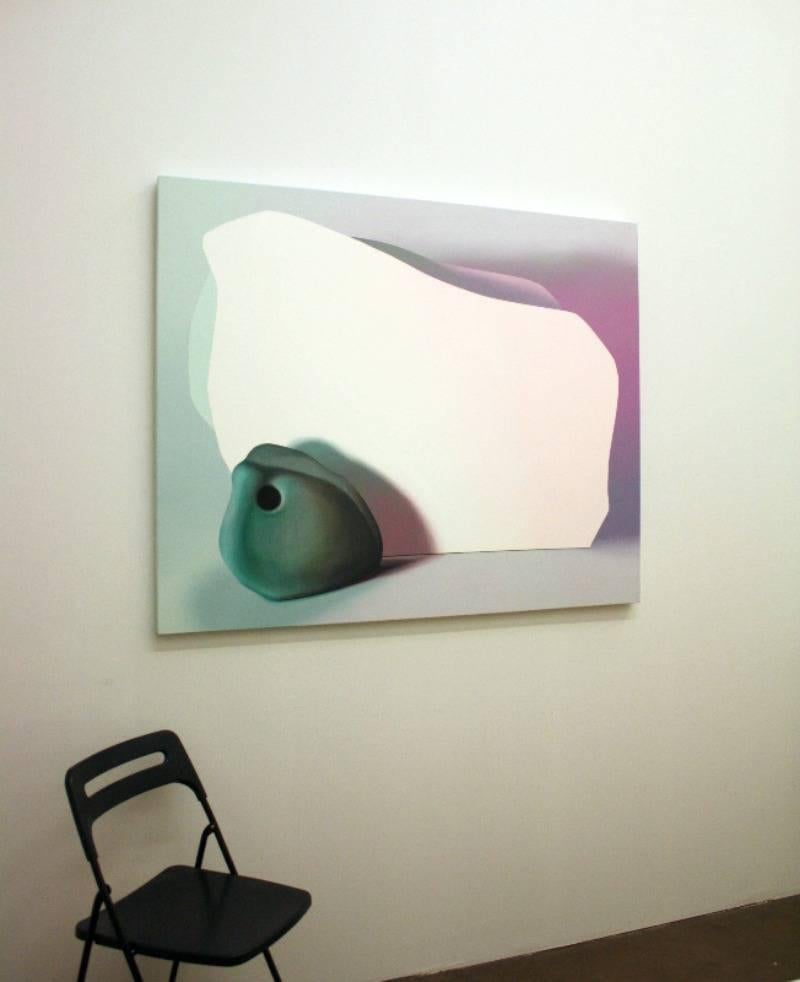 Anna Membrino, Flashlights, acrylic on canvas surrealist landscape painting  1