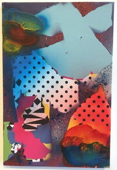 Zeke Williams, Dot Swamp, archival inkjet and acrylic on canvas wall painting