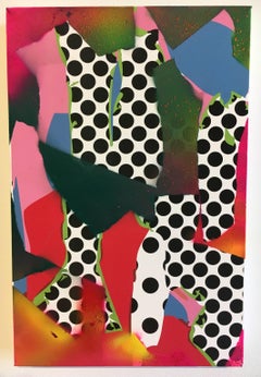 Zeke Williams, Dot Co, abstract archival inkjet and acrylic wall painting 