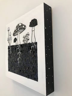 Will Heron, Decomposing Drag, sequined, glitter and Swarovski crystal wall art