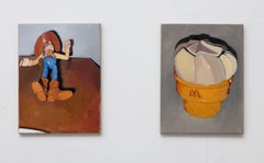 Oliver Clegg, Untitled Toy Story Woody, oil on canvas unframed painting
