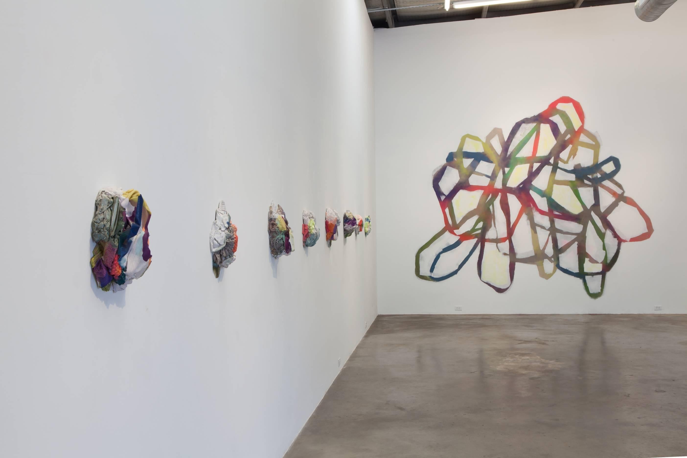 Josephine Durkin, Highlighter 14a, plastic and pastel abstract wall sculpture - Abstract Sculpture by Josephine Durkin 