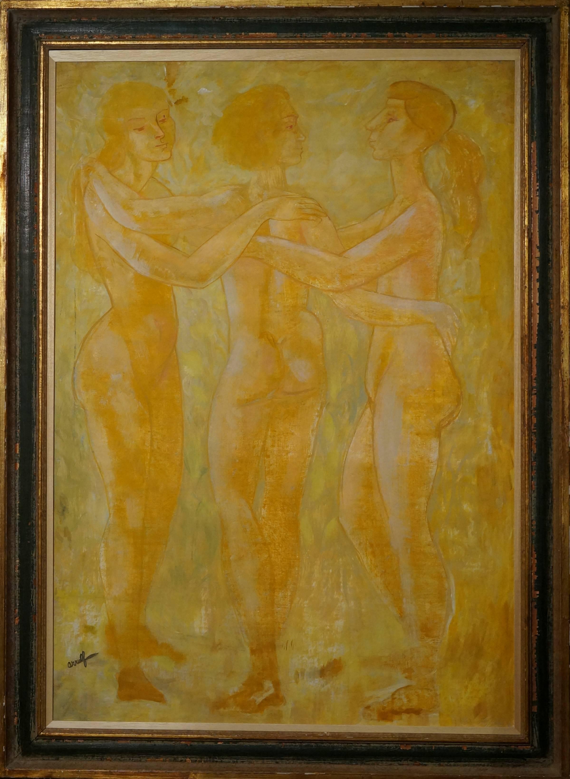 Georges Gaston Arnulf Figurative Painting - The 3 Graces