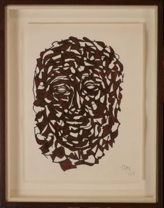 Face, 2003 - gouache, 31x23 cm., framed