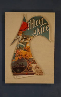 L'Hiver à Nice - mixed media, 105x75 cm., framed