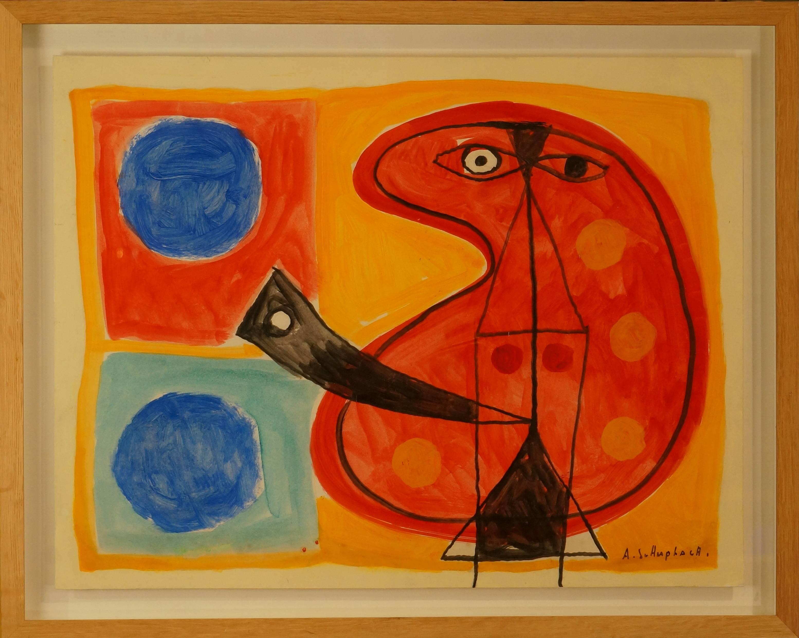 Albert Chubac Abstract Painting - Abstract Composition V