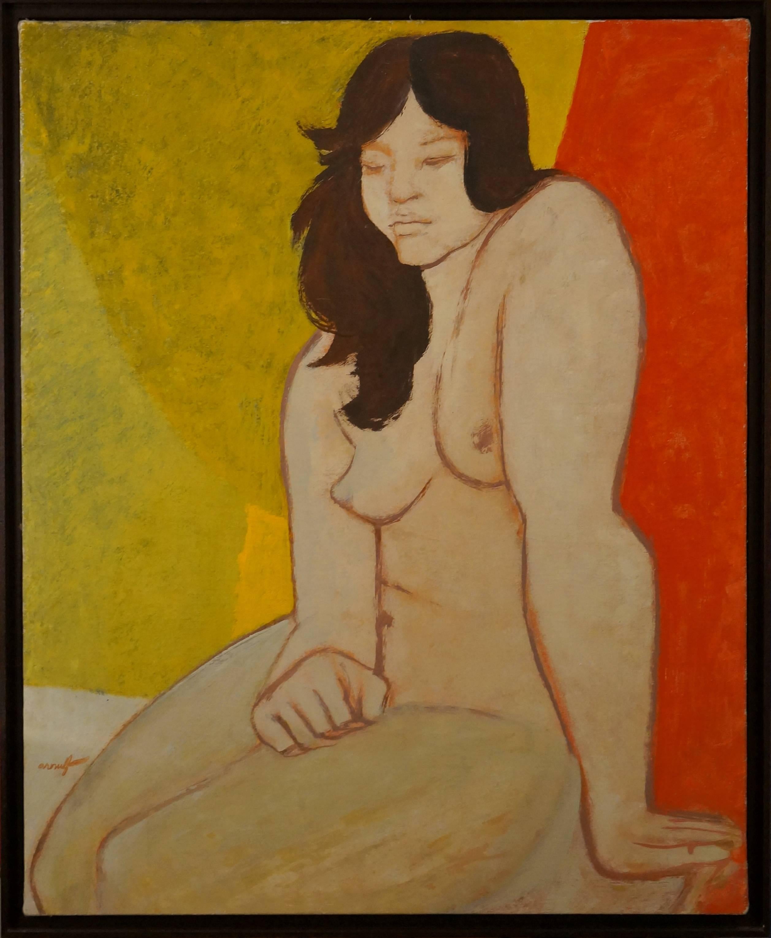 Georges Gaston Arnulf Nude Painting - Argentina, 1950 - oil paint, 105x86 cm, framed