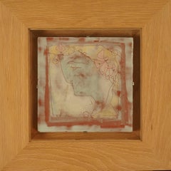 The Face, 1960 - ceramic, 35x35 cm, framed
