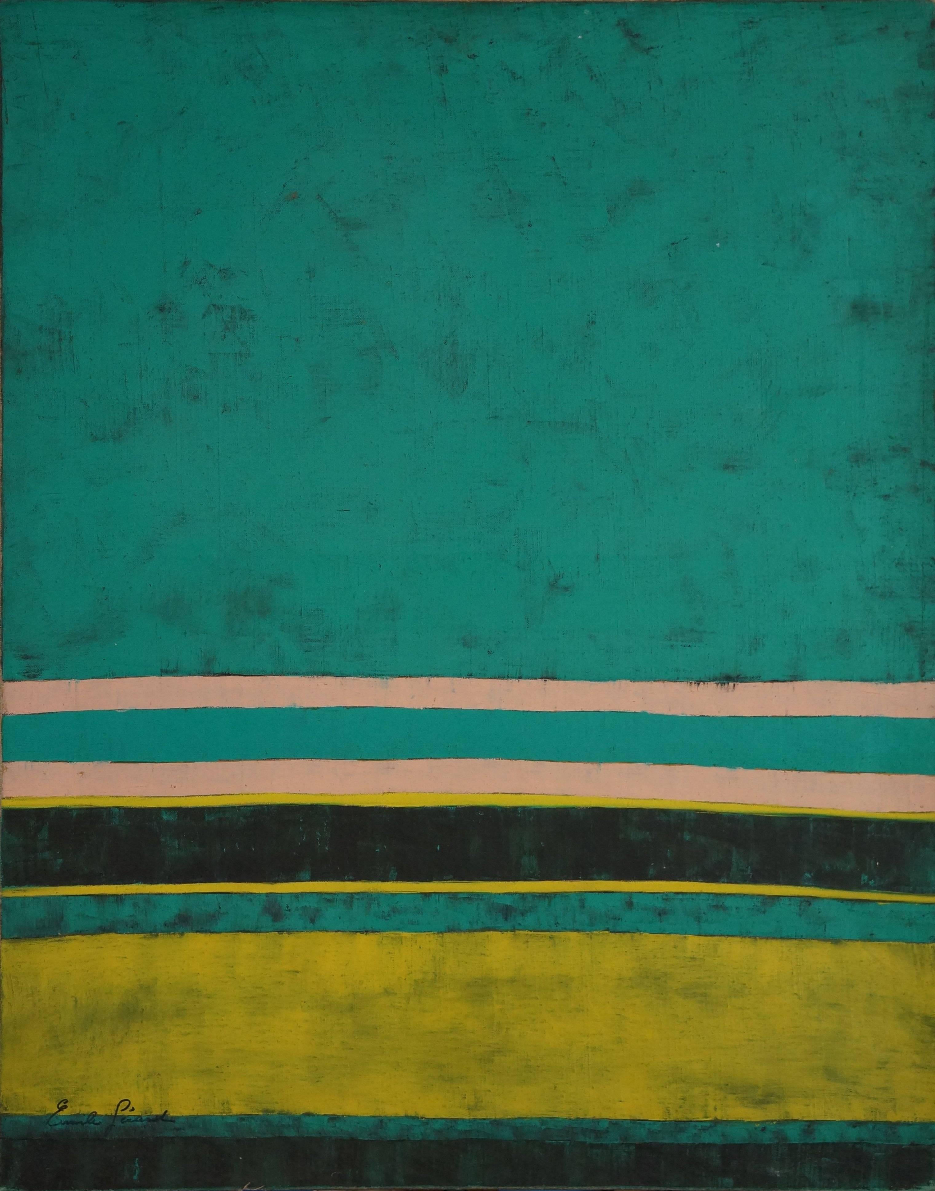 Abstrakte abstrakte Komposition G1, 1955-60 - Ölfarbe, 93x73 cm, gerahmt