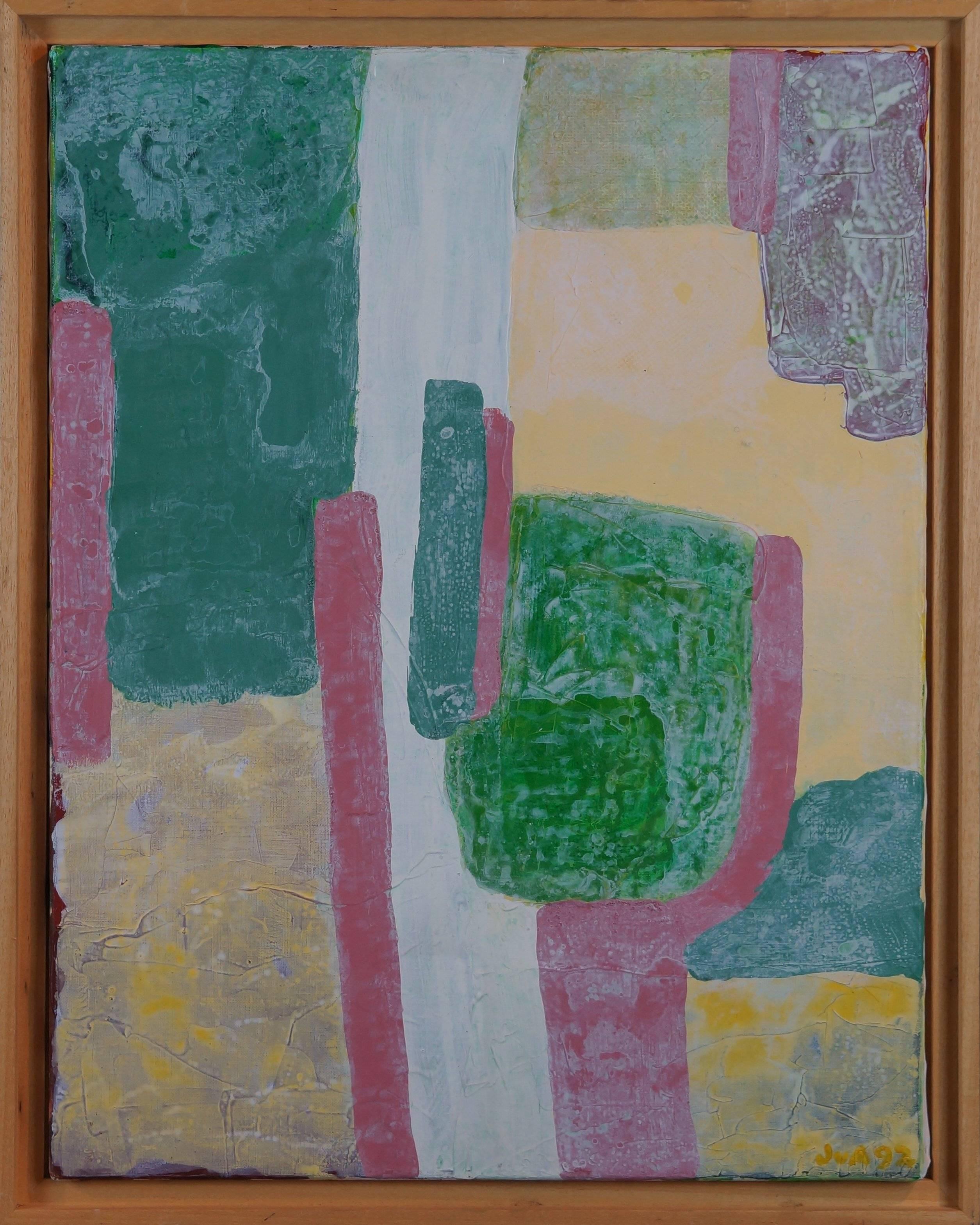 Jan Van Hal Abstract Painting - Abstract Composition JI