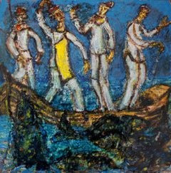 Fishing 4, 1960-70 - ceramic, 64x64 cm