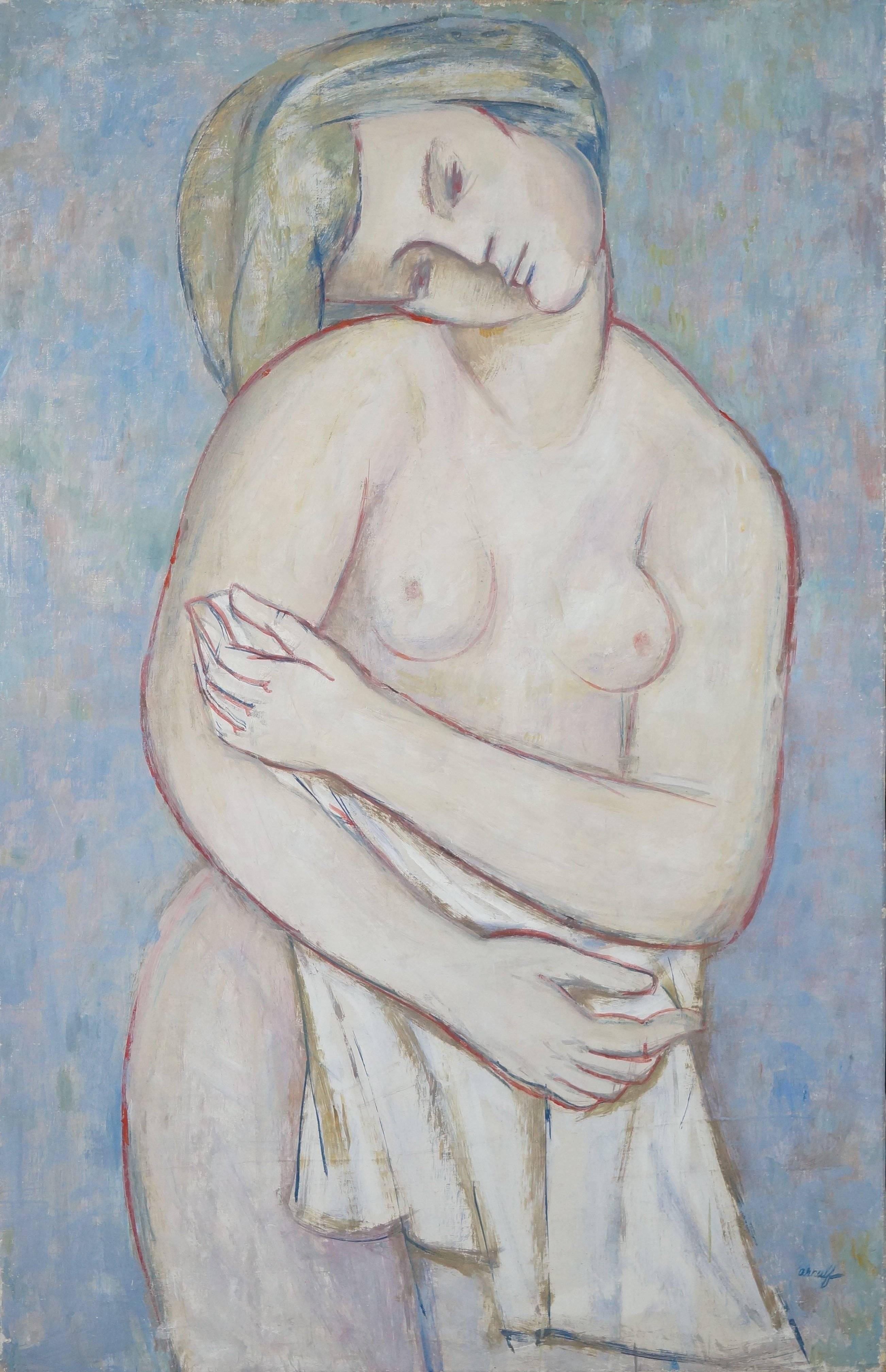Georges Gaston Arnulf Nude Painting - Shade Of Blue