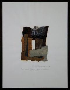 Vintage Abstract Collage Composition, 1994 - mixed media, 68x54 cm, framed