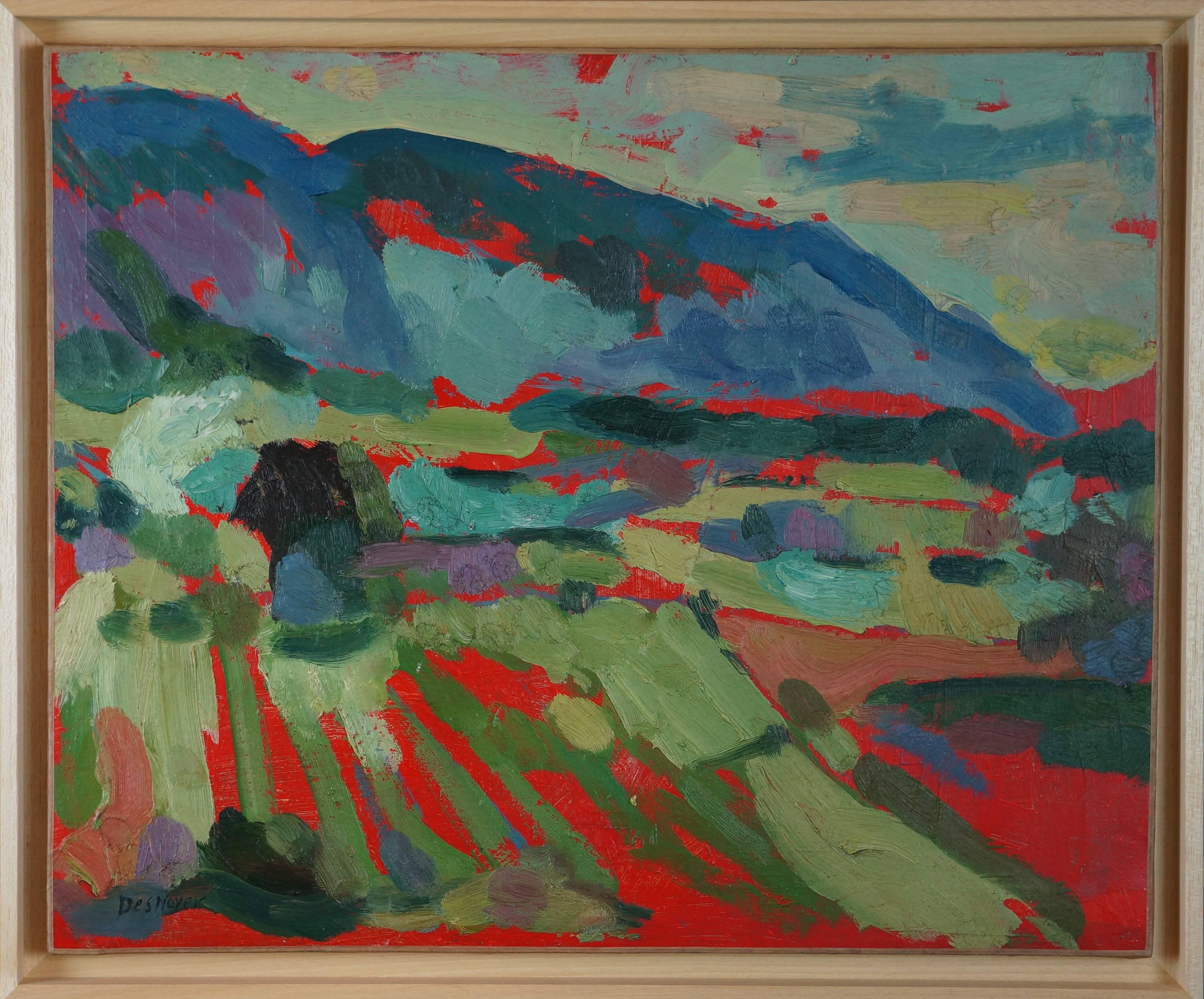 François Desnoyer Abstract Painting - Paysage Fauve
