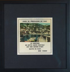 Prise De Possession Du Tout, 1960 - mixed media, 33x34 cm, framed