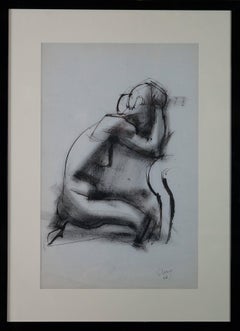 Abstract Composition EQ1, 1962 - crayon, 66x48 cm, framed