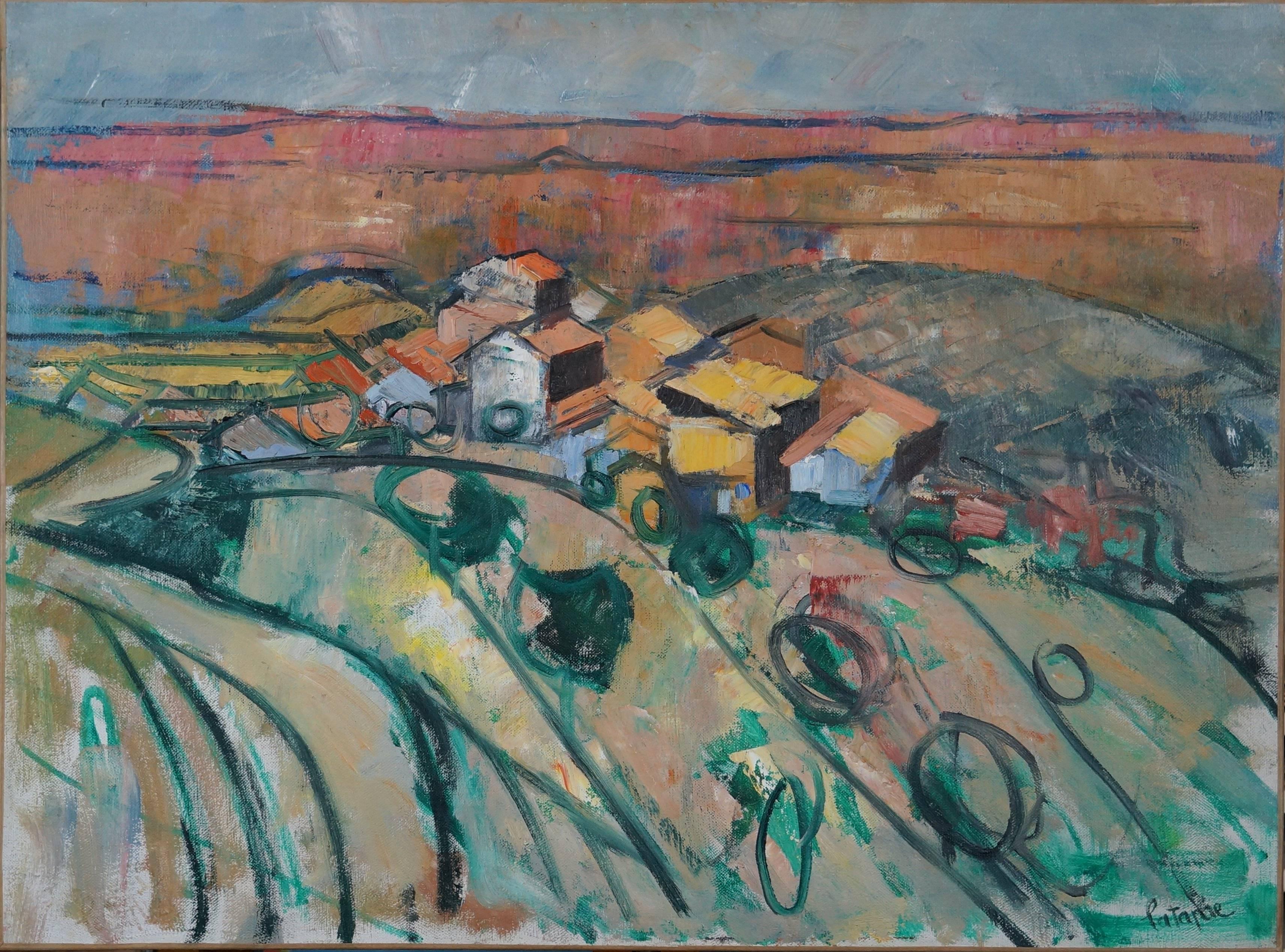 Louis Latapie Landscape Painting - Village En Provence