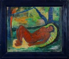 Détente, 1924-25  - Peinture à l'huile, 69x80 cm, encadrée