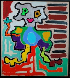 Abstrakte Komposition PG3, 1998 - Acryl, 109x98 cm, gerahmt.