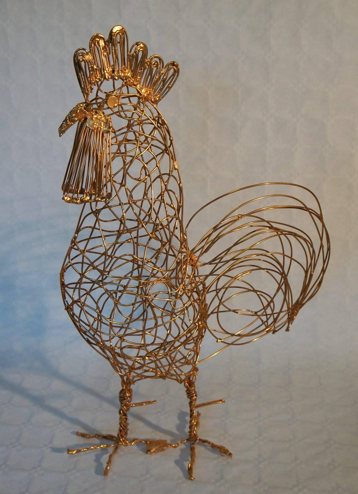 Robert Damas Le Roger Figurative Sculpture - Le Coq Gaulois