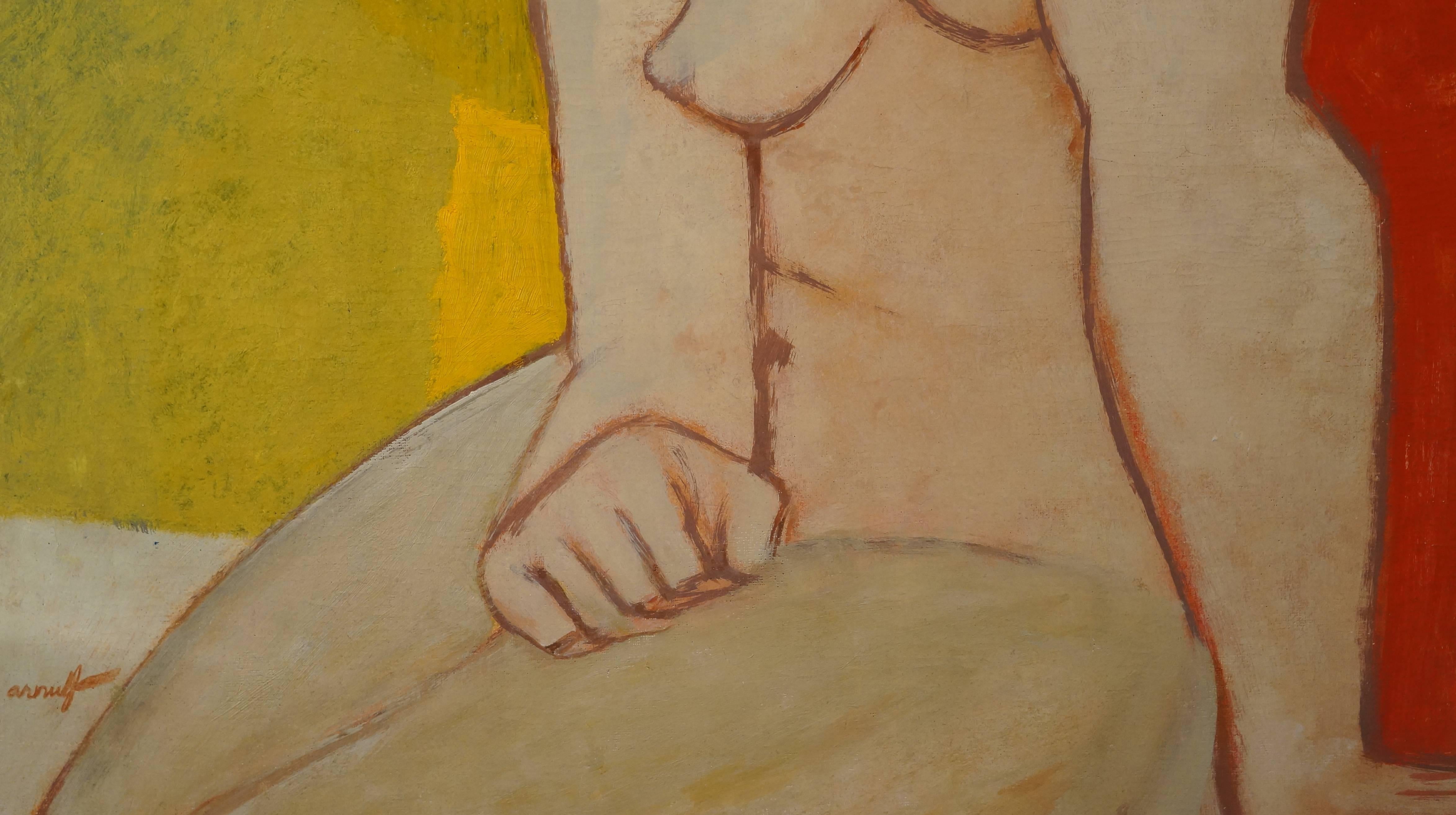 Argentina, 1950 - pittura ad olio, 105x86 cm, incorniciato - Painting di Georges Gaston Arnulf