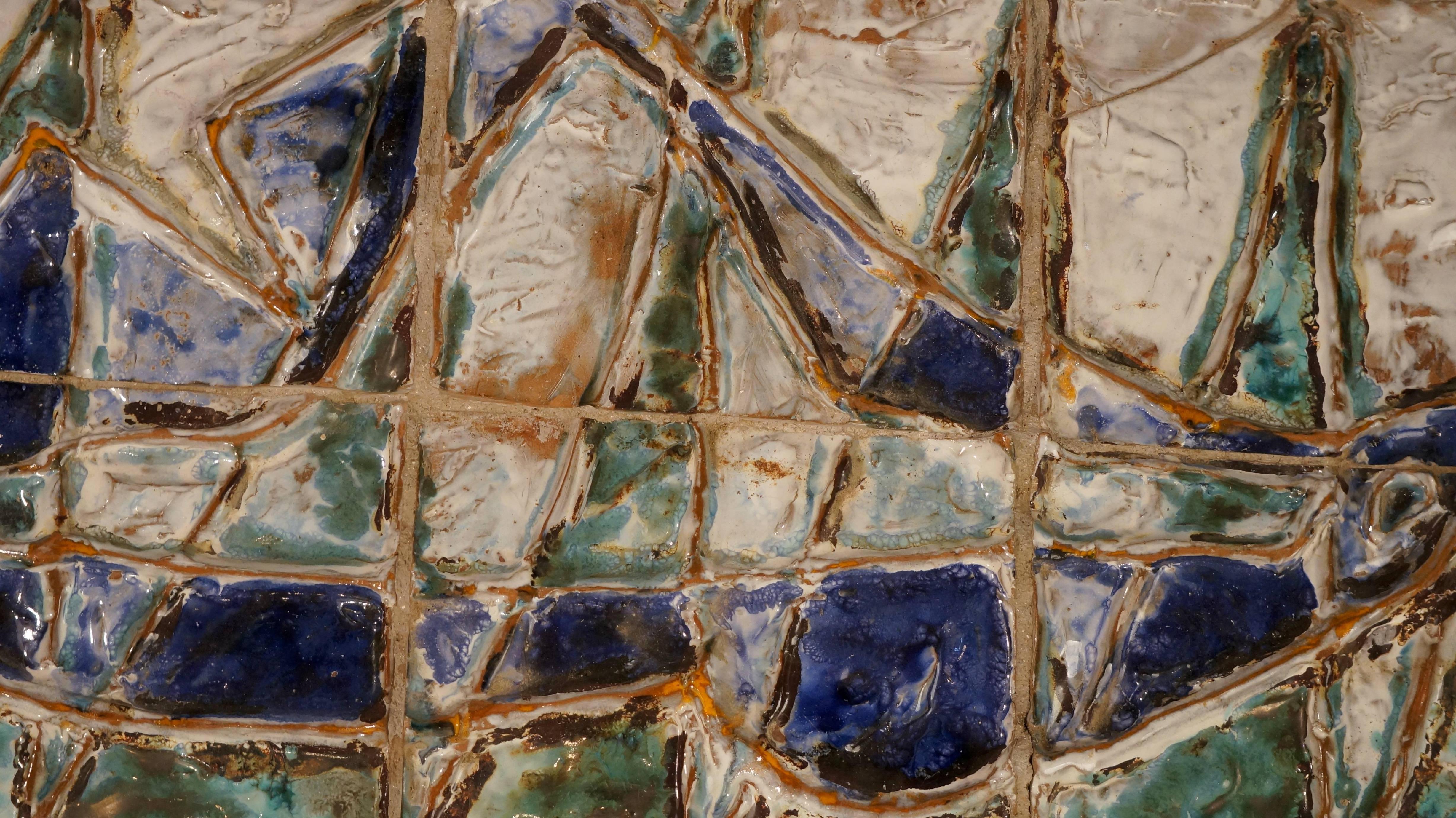 Ceramica astratta , 1950-60 - ceramica, 38x70 cm - Sculpture Astratto di Unknown