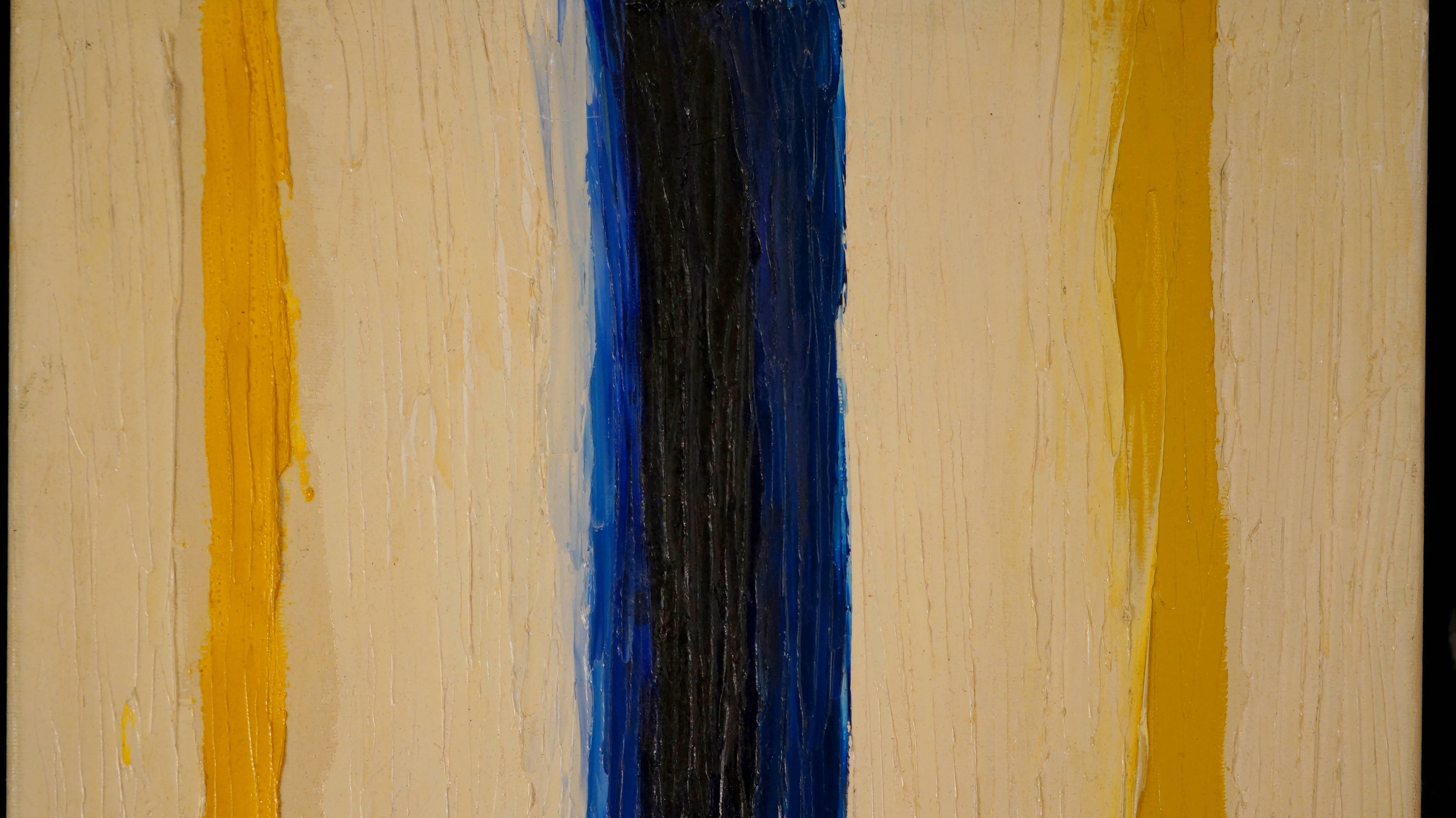 Abstract Composition Northern School, 1960-1965 - 59x49 cm, framed - Brown Abstract Painting by Unknown