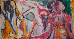 Composizione astratta WL1, 1978 - pittura ad olio, 111x204 cm
