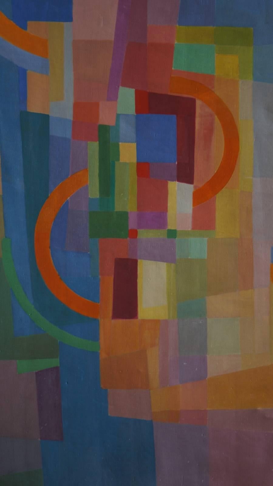 Abstract Composition GH2, 1935-40 - oil paint, 163x114 cm - Painting by Henriette Gremeret