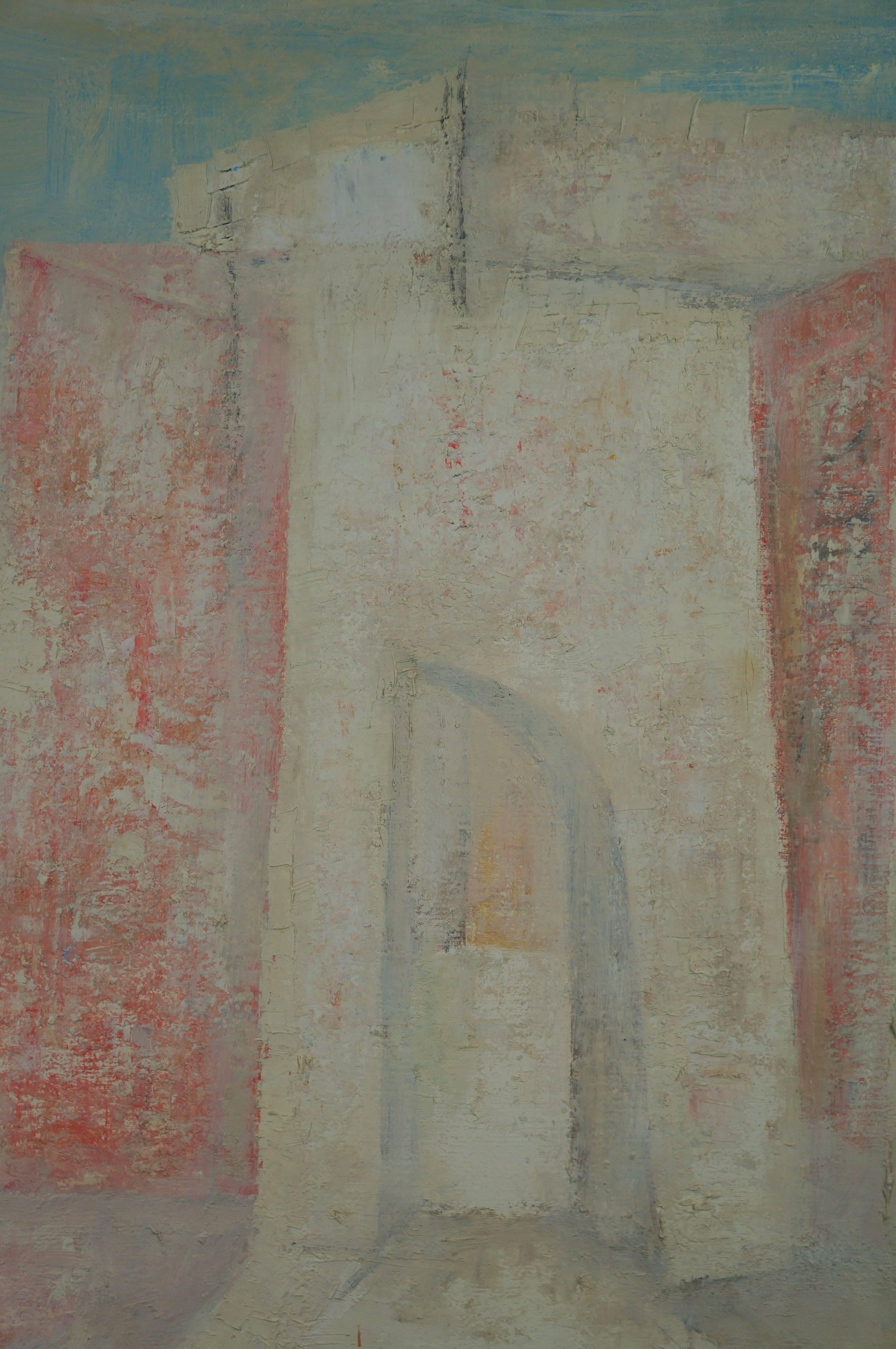 Composizione astratta D2, 1950-55 - pittura a olio, 73x92 cm - Painting Astratto di Raymond Dauphin
