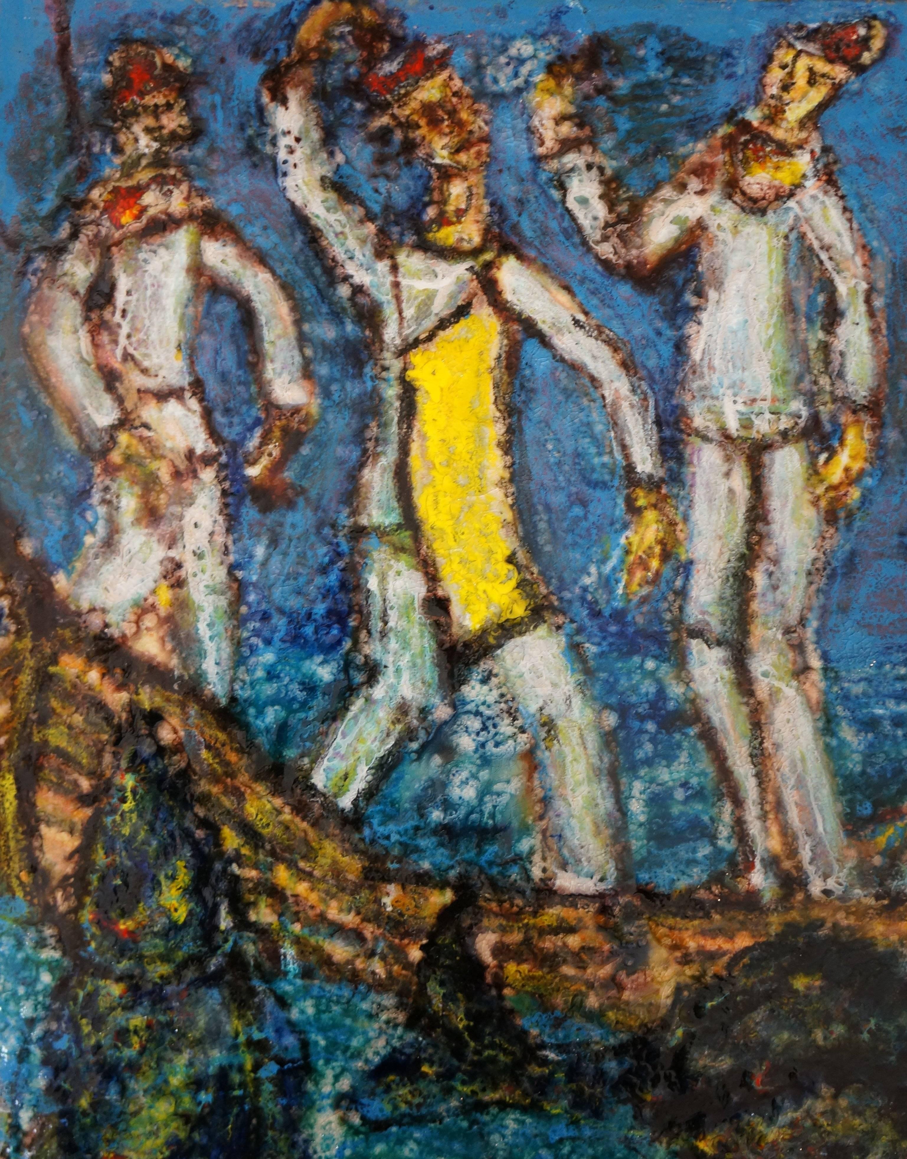 Fishing 4, 1960-70 - ceramic, 64x64 cm 1