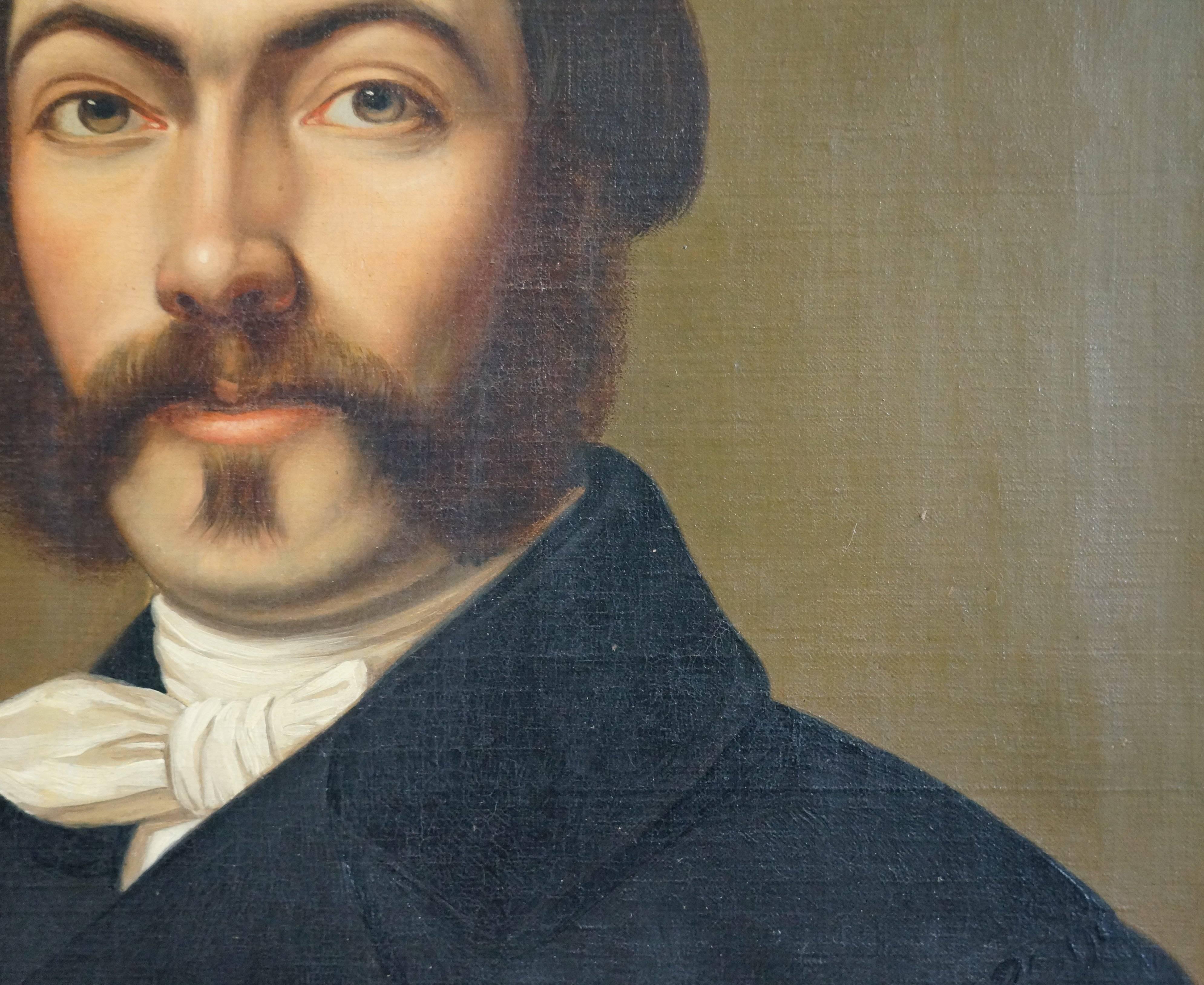 Sir Beauchamp, 1880-90 - pittura ad olio, 73x62 cm, incorniciato - Painting Accademia di Unknown