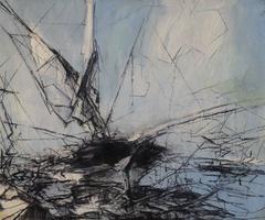 Abstract Composition PI, 1970-75 - oil paint, 45x51 cm, framed