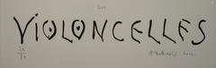 Violoncelles, 2002 - litograph, 85x61 cm, framed