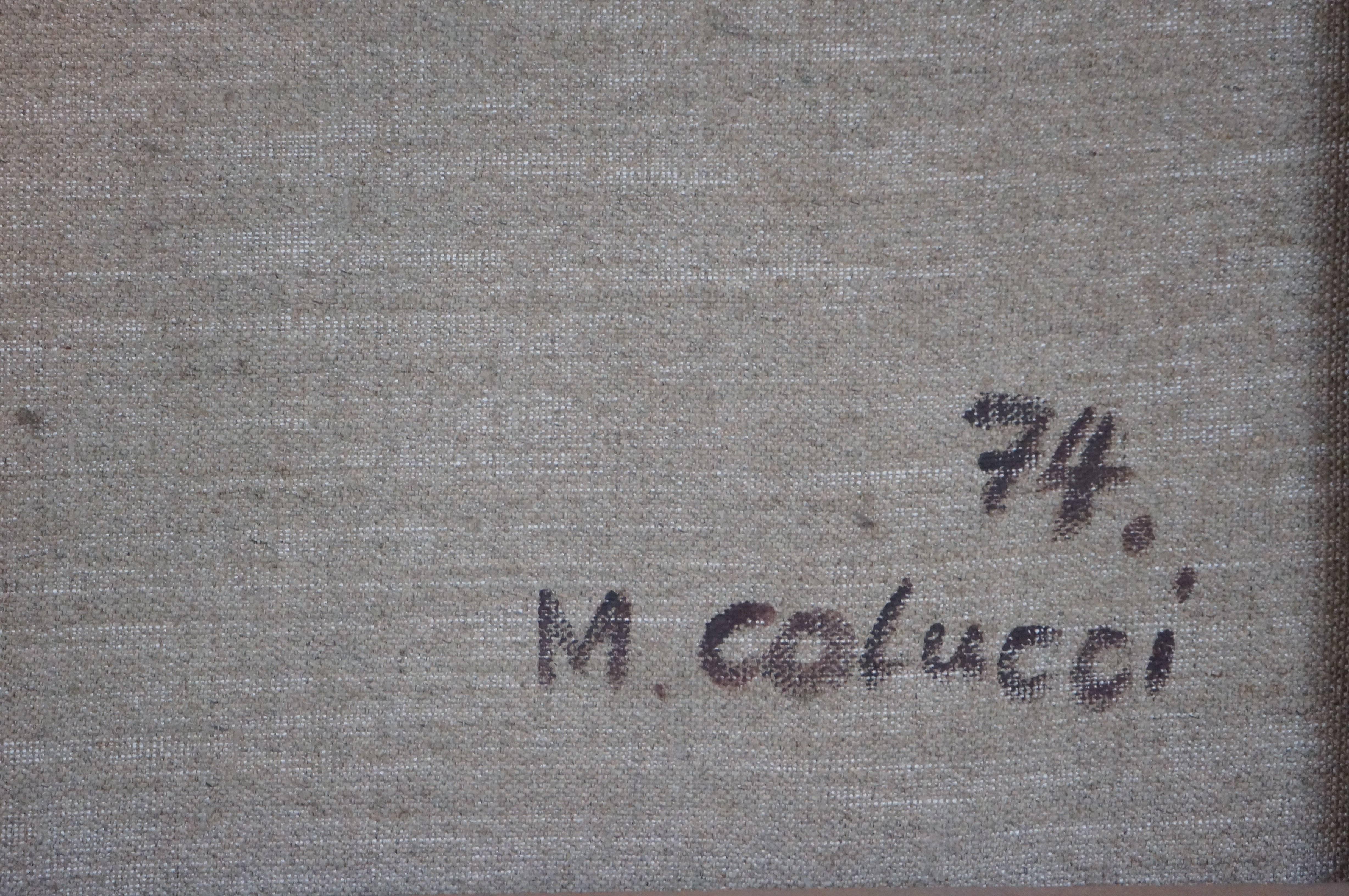Öl auf Leinwand, signiert auf der Rückseite.