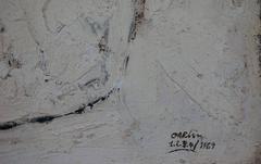 Composizione astratta CII, 1969 - pittura a olio, 74x93 cm, incorniciata