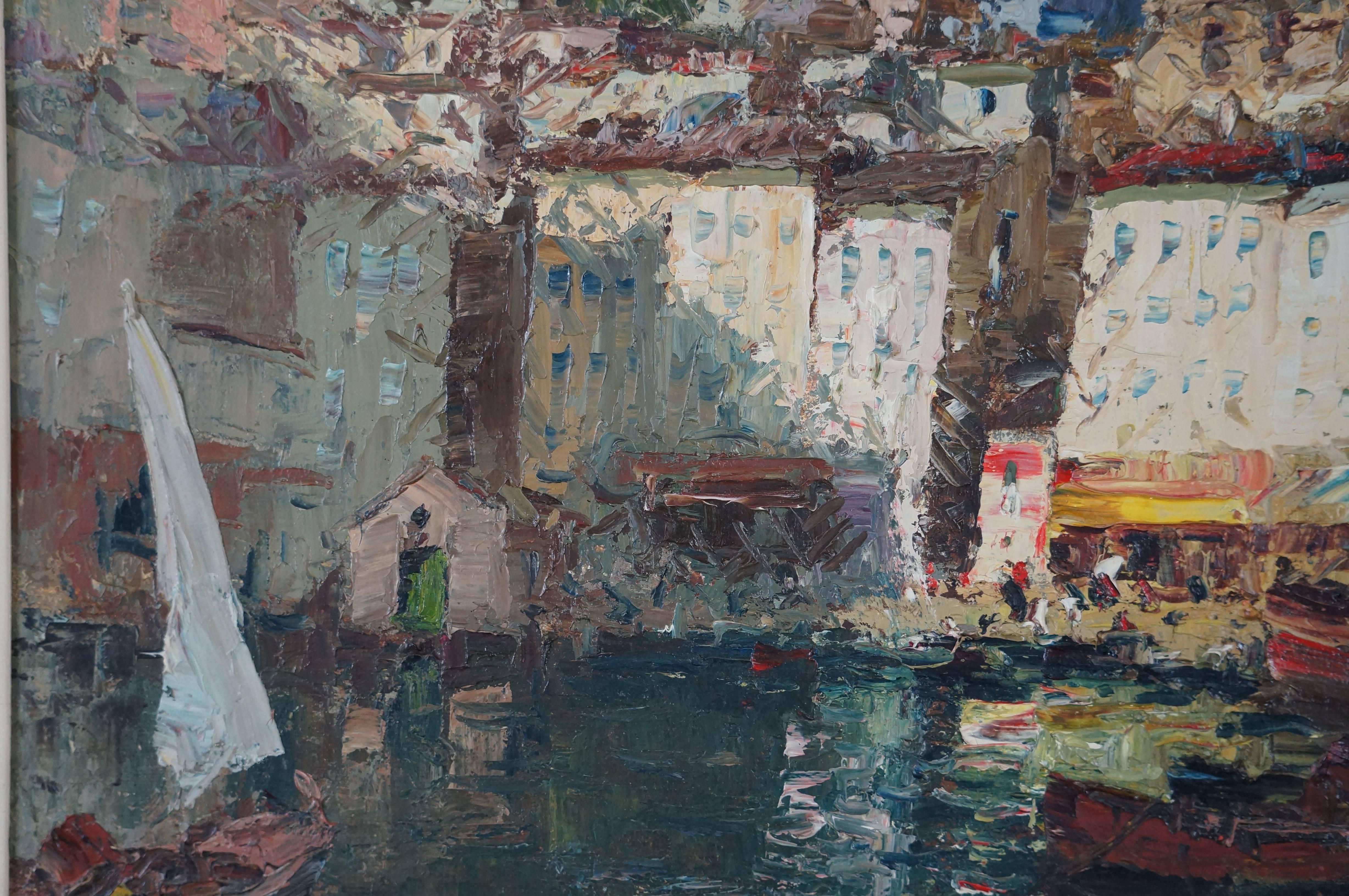 Cinque Terre - Academic Painting by Merio Ameglio