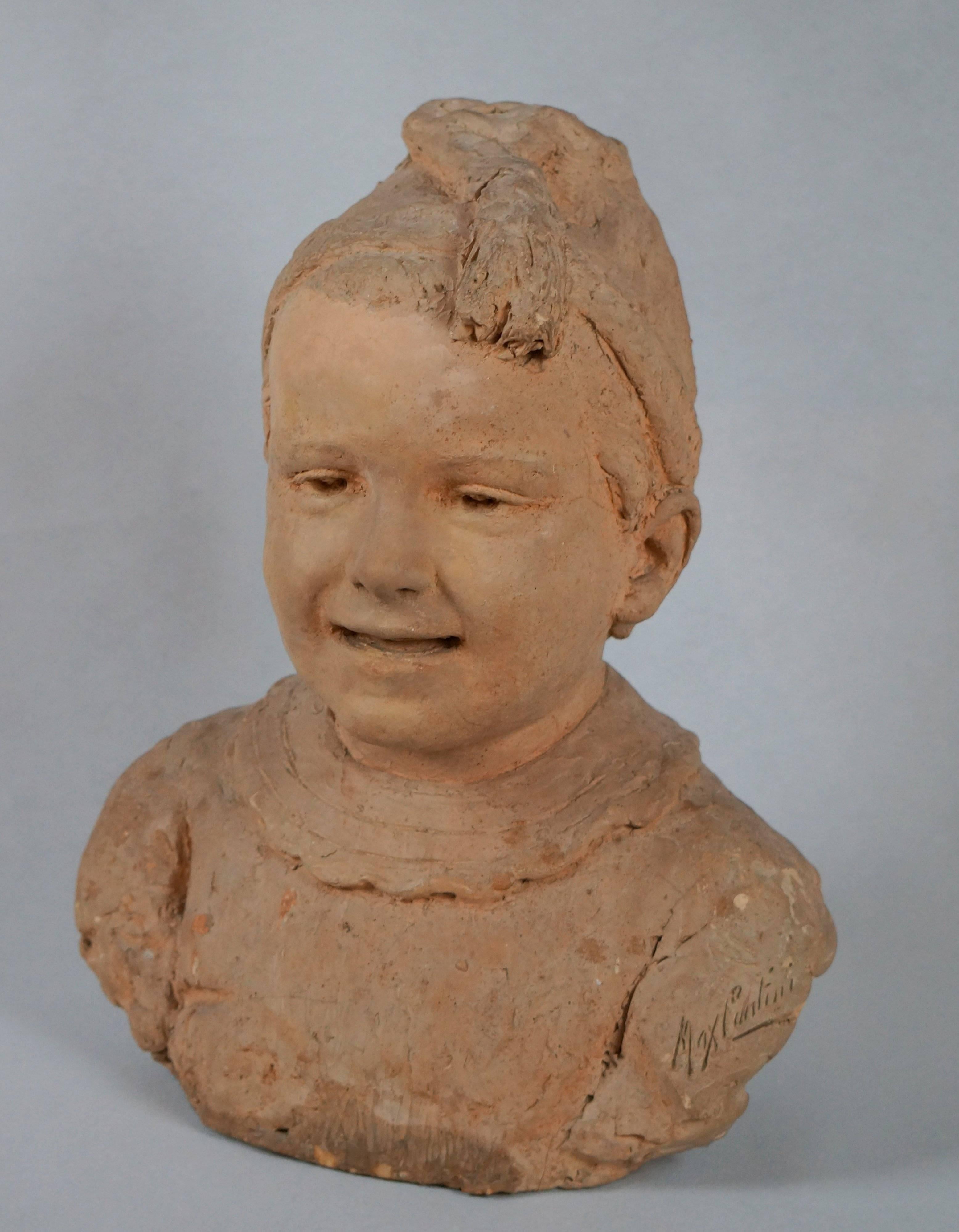 Baby, 1900-1920 - terracotta, 37x38x20 cm