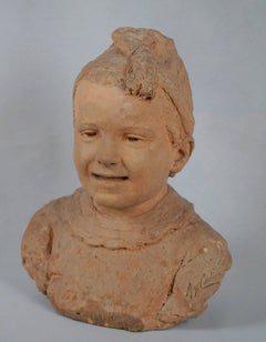 Baby, 1900-1920 - terracotta, 37x38x20 cm