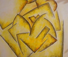 Composizione astratta GA5, 1970 - pittura a olio, 60x40 cm, incorniciata.