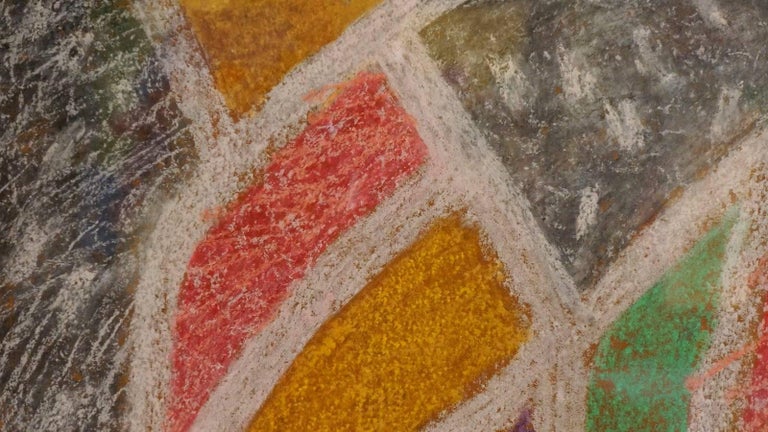 Abstract Composition HG , 1980 - pastel, 82x122  cm., framed For Sale 2
