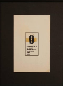 Solution 17, 1986, technique mixte, 45 x 34 cm, encadré