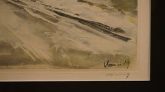 Snowy Landscape, 1928 - signed litograph, 78x101 cm., framed