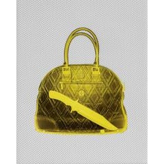 Gold Tory Burch Handbag with Knife 12