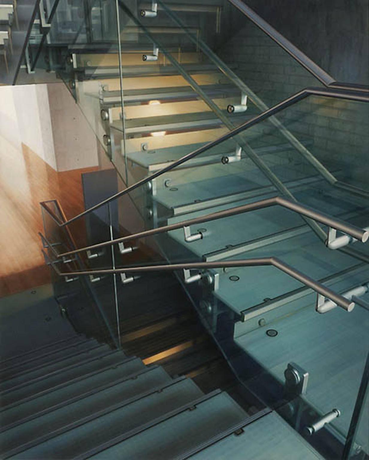 Hisaya Taira Interior Painting - Stairway #10 - Library