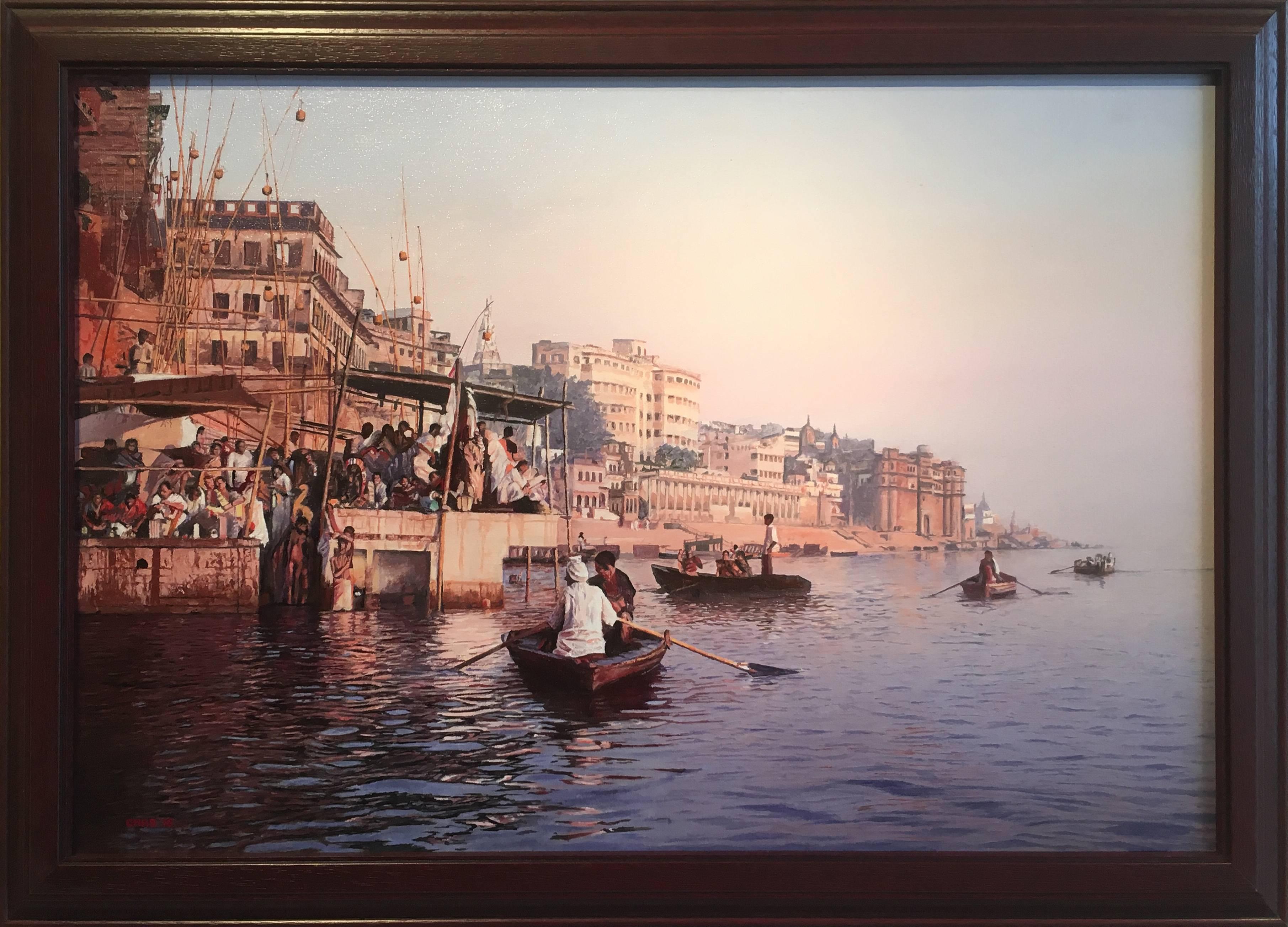 Ganges Morning  - Painting by Charles Hartley