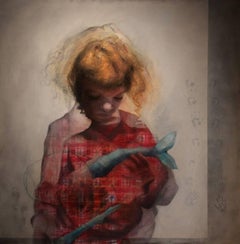 Realist painting, "Toys, " Robert Fundis, 2013, oil and spray paint on canvas 