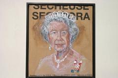 Gestural Portrait of Queen Elizabeth II (Acrylic on Appliance Box Cardboard)